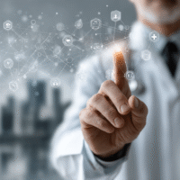 Itinai.com doctors hand touching a medical cross symbol with 4404a326 a868 45a8 8ef8 e65a8d5e2624 1