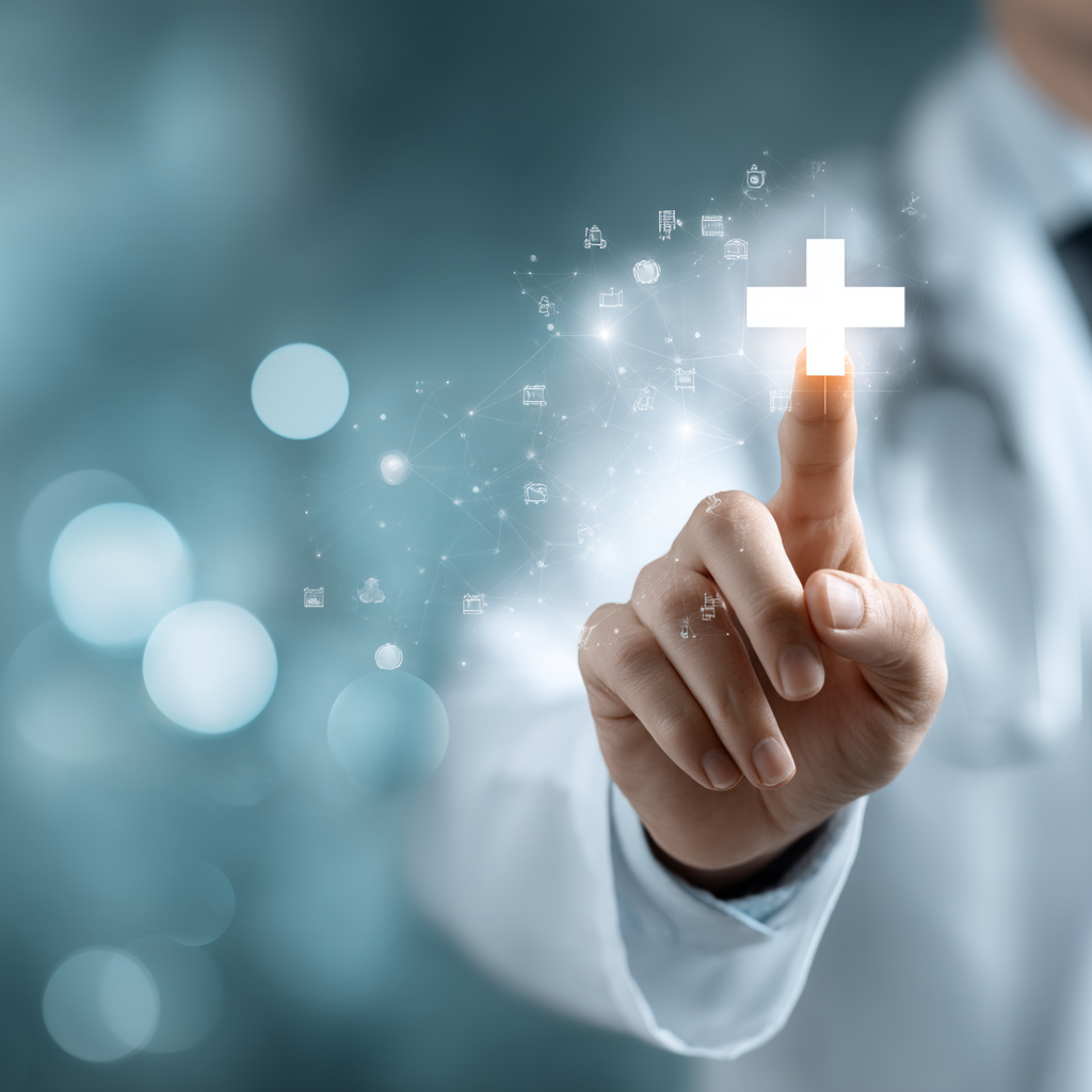 Itinai.com doctors hand touching a medical cross symbol with 496ae7d5 300e 498b bbed 241e07ad6f26 0