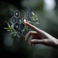 Itinai.com hand touching a medical cross symbol with icons on 4028de97 1c4a 4db1 a436 22452950a9cb 1