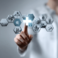 Itinai.com hand touching a medical cross symbol with icons on a9a34eb8 a363 4175 8c92 9ef80ea2f9c5 1